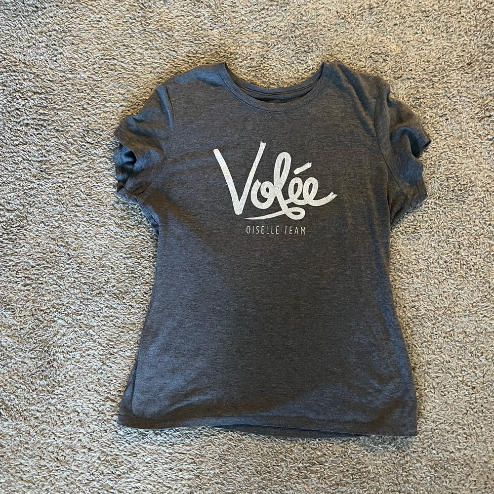 EUC Oiselle Team Shirt Grey Size Medium